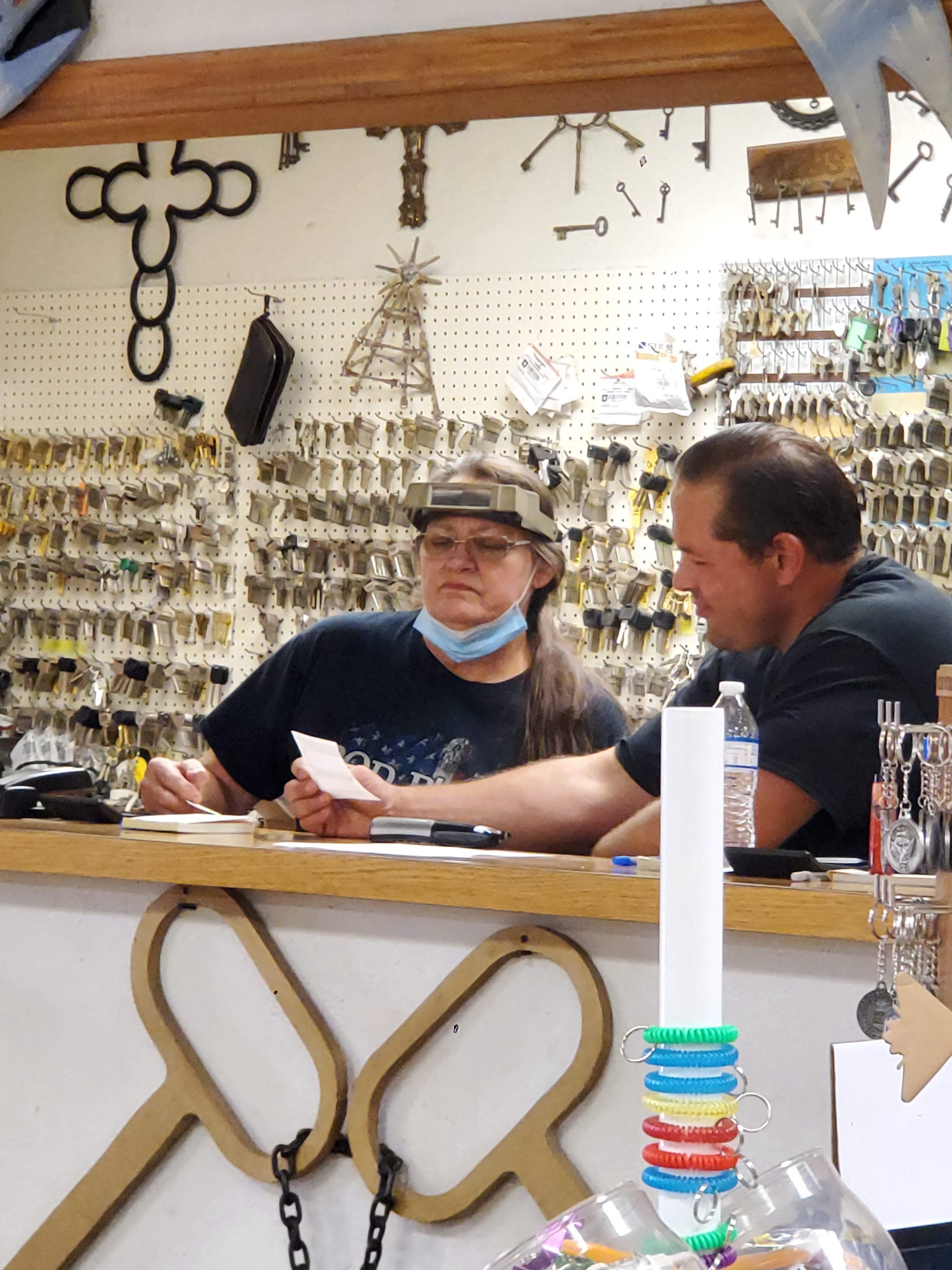 Staff at K-B Safe & Lock Co. counter